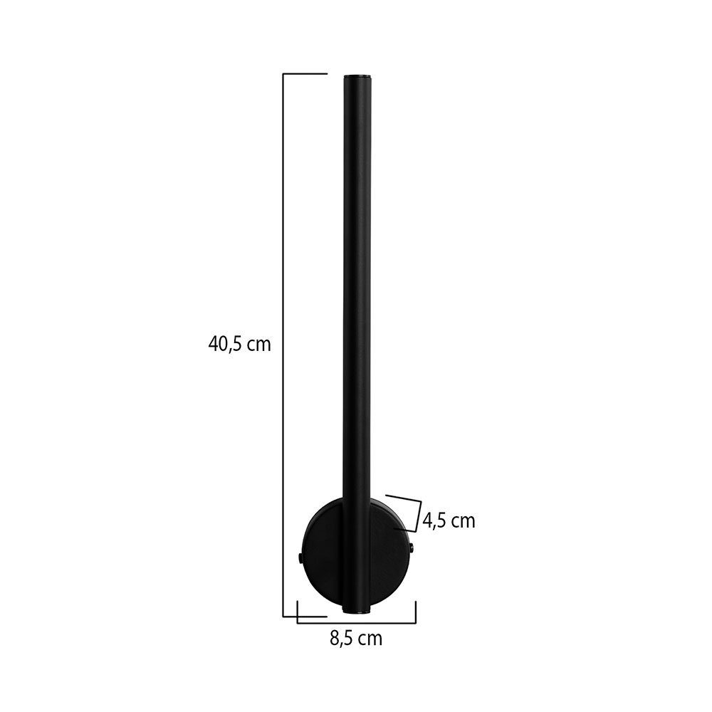 Απλίκα Τοίχου Led Heronia Line Black 01-0427 Φωτιστικά Spitishop