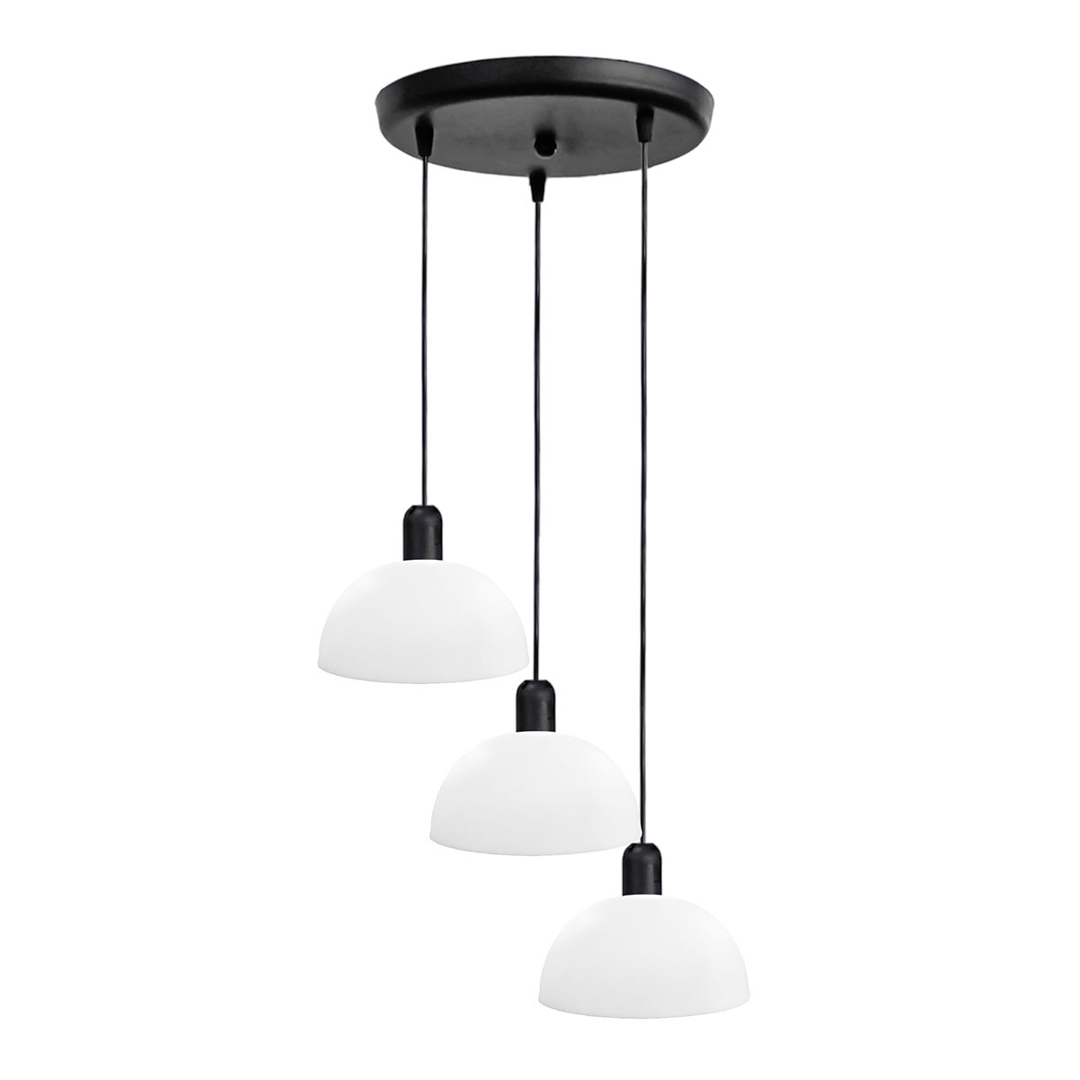 Φωτιστικό Οροφής Τρίφωτο Heronia Sfera Black/White 35-0091