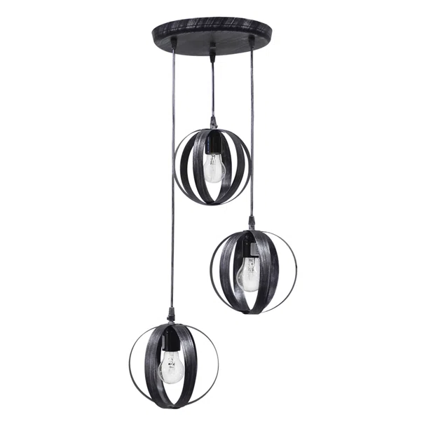 Φωτιστικό Οροφής Τρίφωτο Heronia Lama Black 34-0085