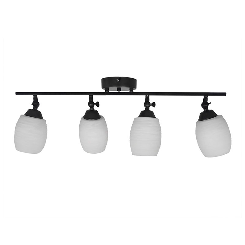 Σποτ Πολύφωτο Heronia Barrel Black/White 01-0393