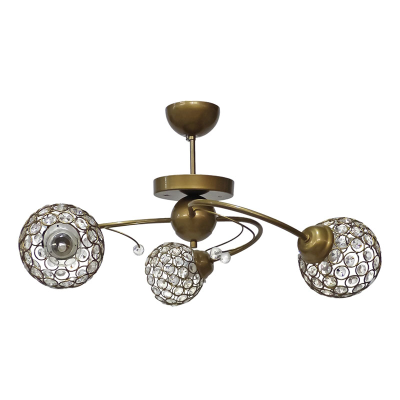 Φωτιστικό Οροφής Τρίφωτο Heronia Chris Bronze 01-0360