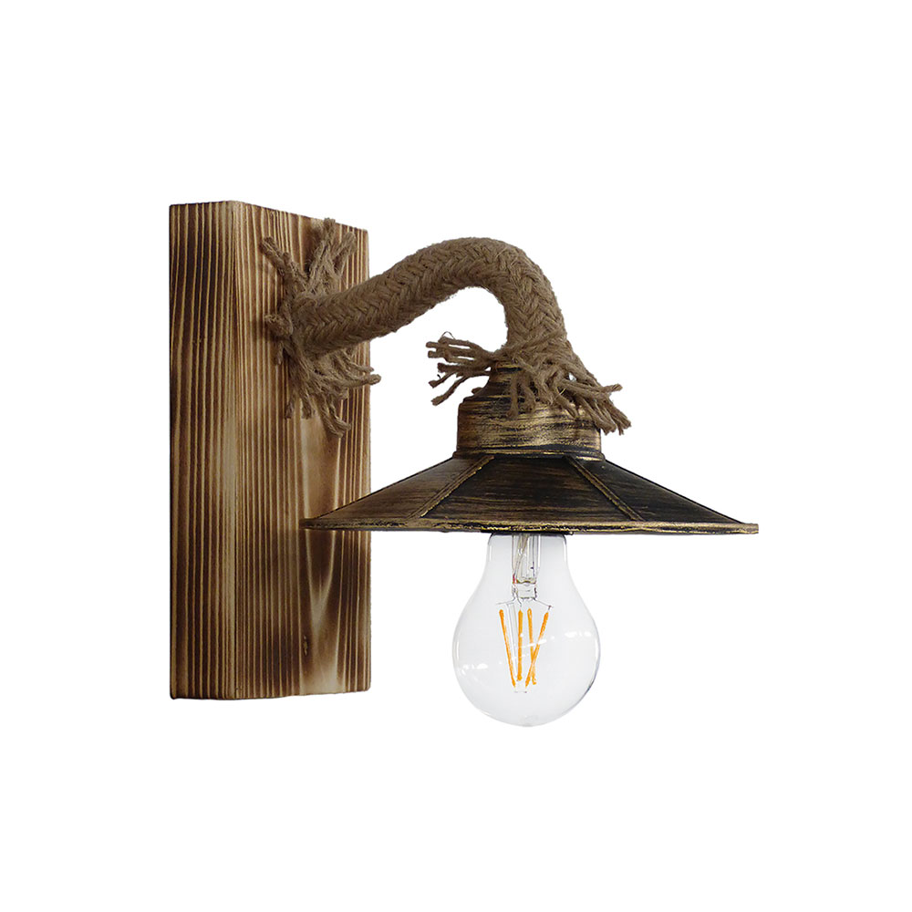 Απλίκα Τοίχου Heronia R-150AP-S Rope/Wood 30-0059