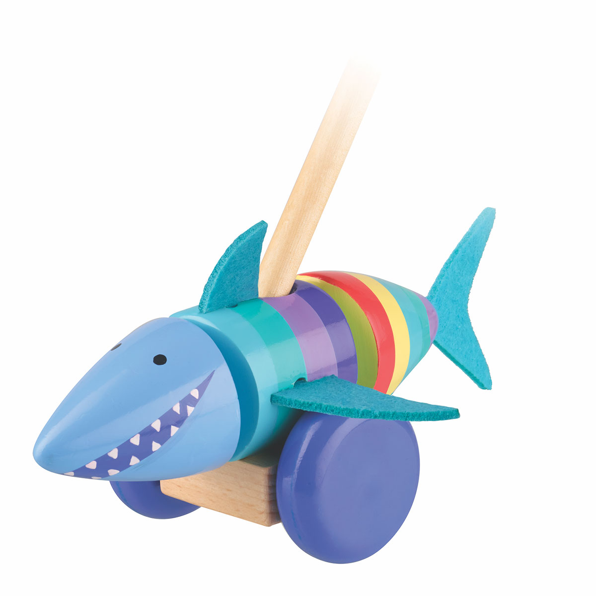 Ξύλινο Παιχνίδι Τρεχαλίτσα Orange Tree Toys Shark 60-02998 Παιχνίδια Βρεφικά για Μωρά 12 - 18 Μηνών Spitishop