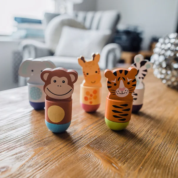 Ξύλινο Παιχνίδι Μπόουλινγκ Orange Tree Toys Jungle Animals 60-03228