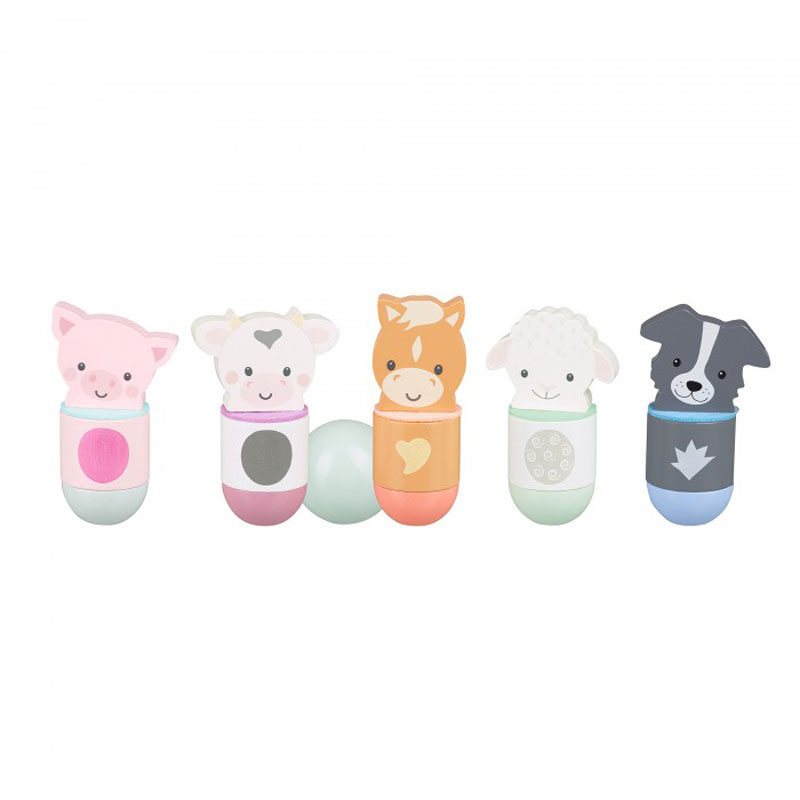 Ξύλινο Παιχνίδι Μπόουλινγκ Orange Tree Toys Farmyard 60-03542 Παιχνίδια Ξύλινα Spitishop