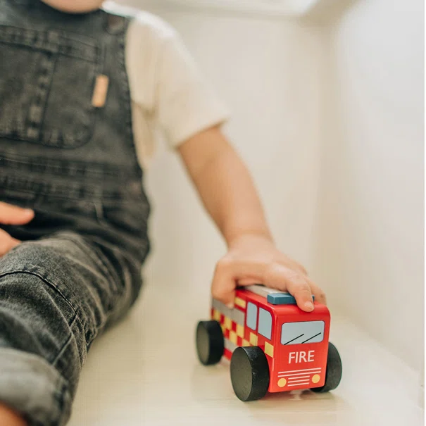 Ξύλινο Παιχνίδι Τρεχαλίτσα Orange Tree Toys Fire Department 60-07411