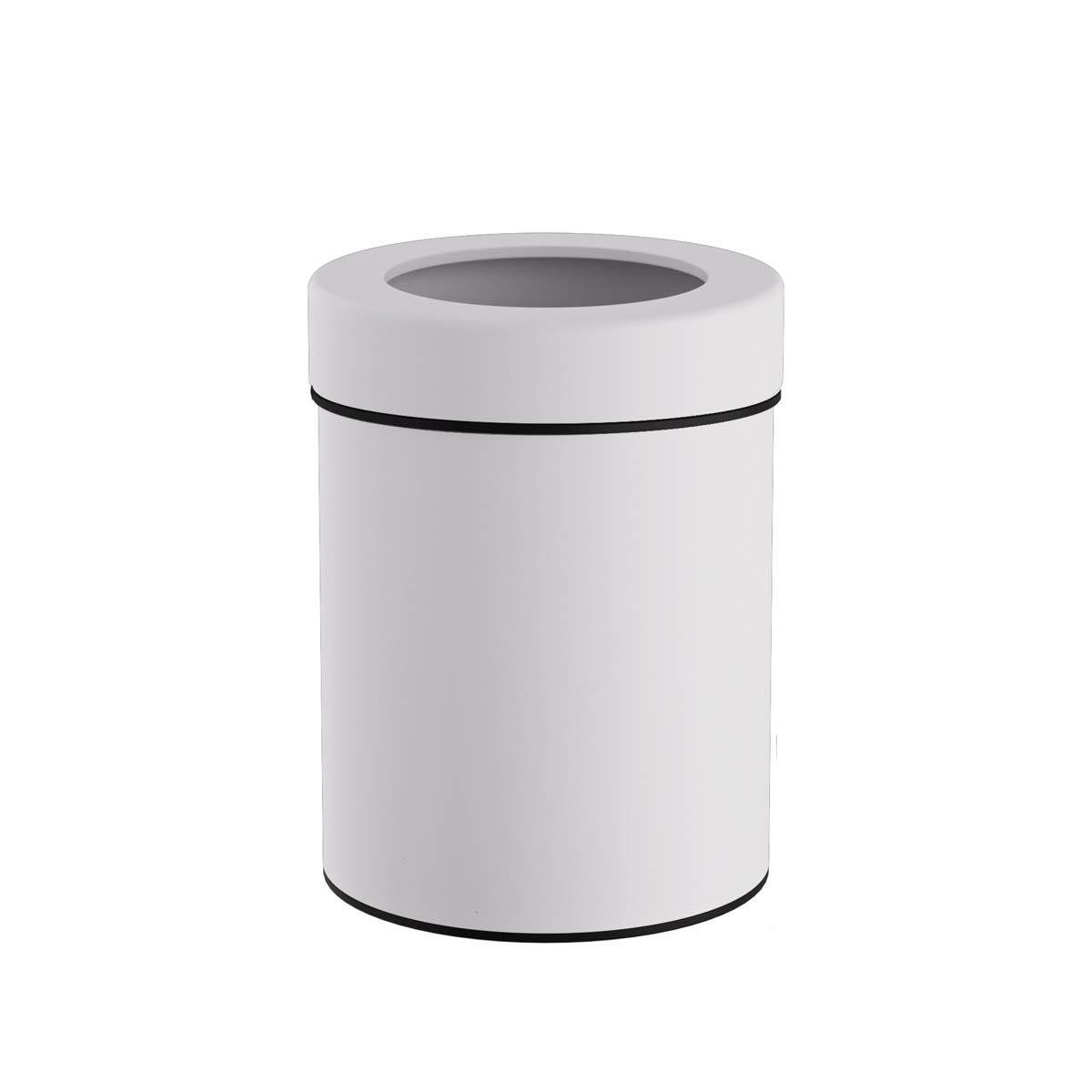 Καλάθι Απορριμμάτων (Φ21x28) Pam & Co 5lt 2128 White Matt