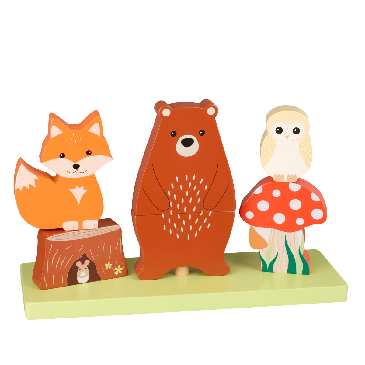 Ξύλινο Παιχνίδι Στοίβαξης (Σετ 6Τμχ) Orange Tree Toys Woodland 60-12111 Παιχνίδια Βρεφικά για Μωρά 12 - 18 Μηνών Spitishop