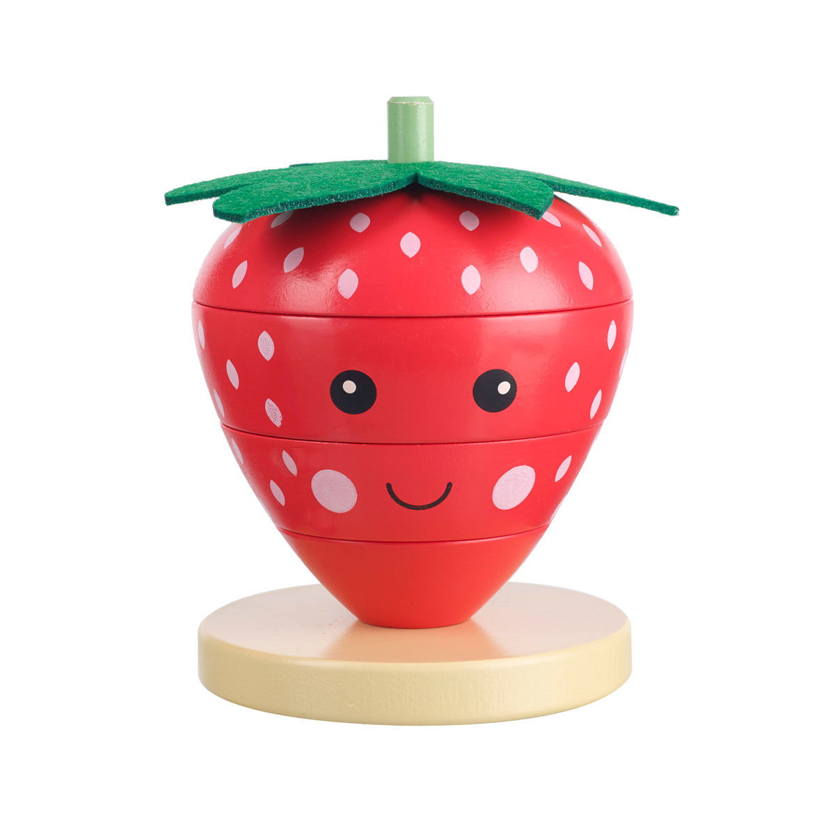 Ξύλινο Παιχνίδι Στοίβαξης (Σετ 5τμχ) Orange Tree Toys Strawberry 60-12145
