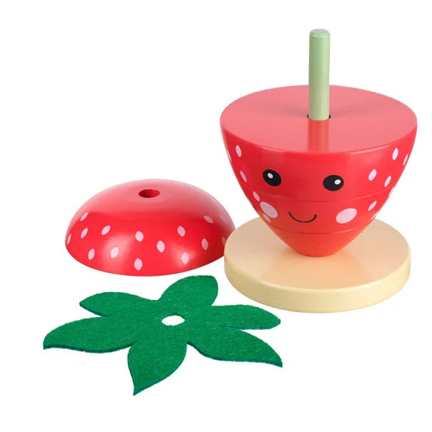 Ξύλινο Παιχνίδι Στοίβαξης (Σετ 5τμχ) Orange Tree Toys Strawberry 60-12145