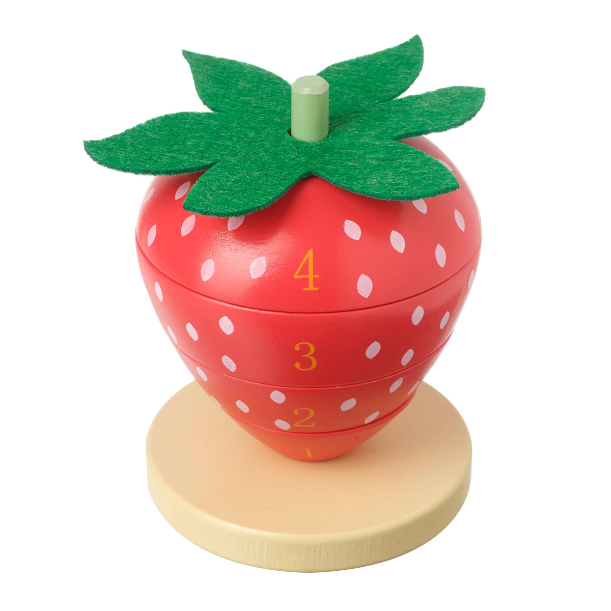 Ξύλινο Παιχνίδι Στοίβαξης (Σετ 5Τμχ) Orange Tree Toys Strawberry 60-12145 Παιχνίδια Βρεφικά για Μωρά 12 - 18 Μηνών Spitishop