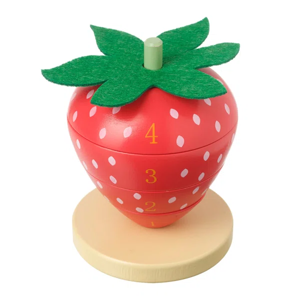 Ξύλινο Παιχνίδι Στοίβαξης (Σετ 5τμχ) Orange Tree Toys Strawberry 60-12145
