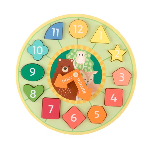 Ξύλινο Εκπαιδευτικό Παιχνίδι Ρολόι (Φ25.4) Orange Tree Toys Woodland 60-13142