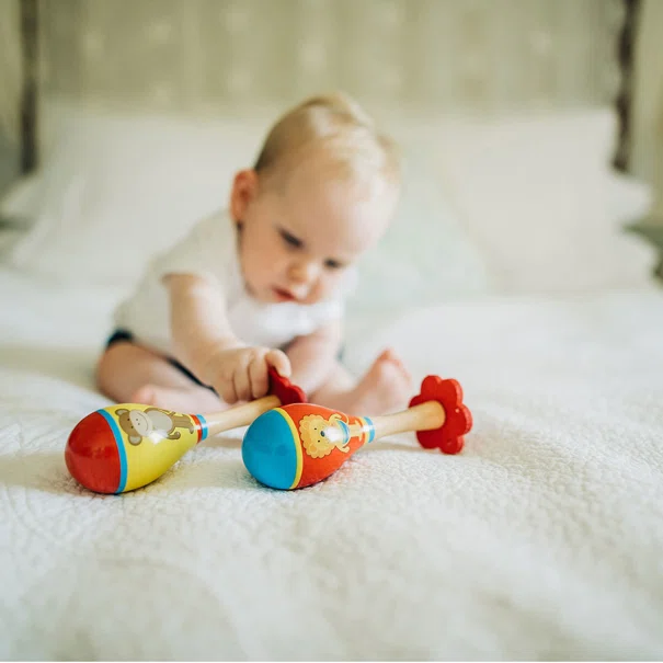 Ξύλινο Παιχνίδι Μαράκες Orange Tree Toys Lion&Monkey 60-14519