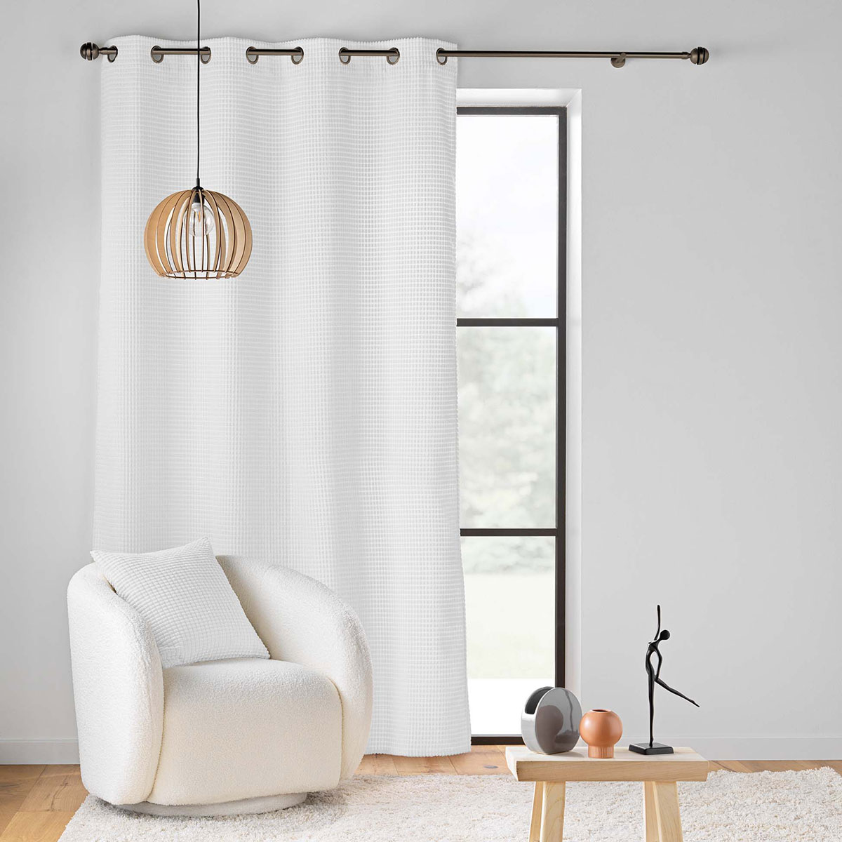 Διακοσμητικό Μαξιλάρι Βελουτέ (45X45) L-C Swing Blanc 1612772 Λευκά Είδη Σαλονιού Μαξιλάρια Διακοσμητικά Χειμερινά Spitishop