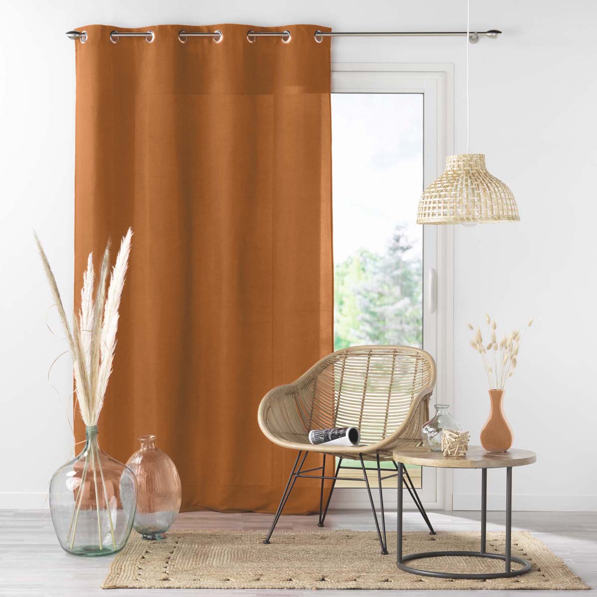 Κουρτίνα (140x260) Με Τρουκς L-C Absolu Camel Brown 1612586