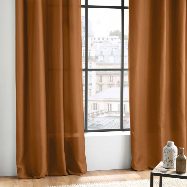 Κουρτίνα (140x280) Με Τρουκς L-C Absolu Camel Brown 1612593
