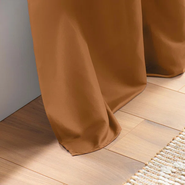 Κουρτίνα (140x280) Με Τρουκς L-C Absolu Camel Brown 1612593