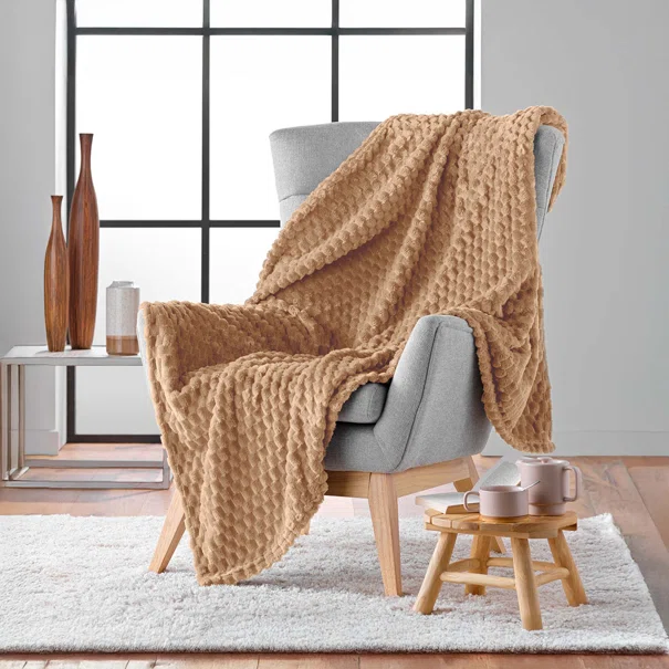 Κουβέρτα Καναπέ Fleece (125x150) L-C Mini Frosty Camel 1612816