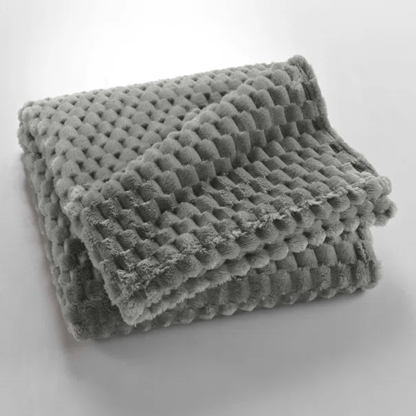 Κουβέρτα Καναπέ Fleece (125x150) L-C Mini Frosty Gris 1612811