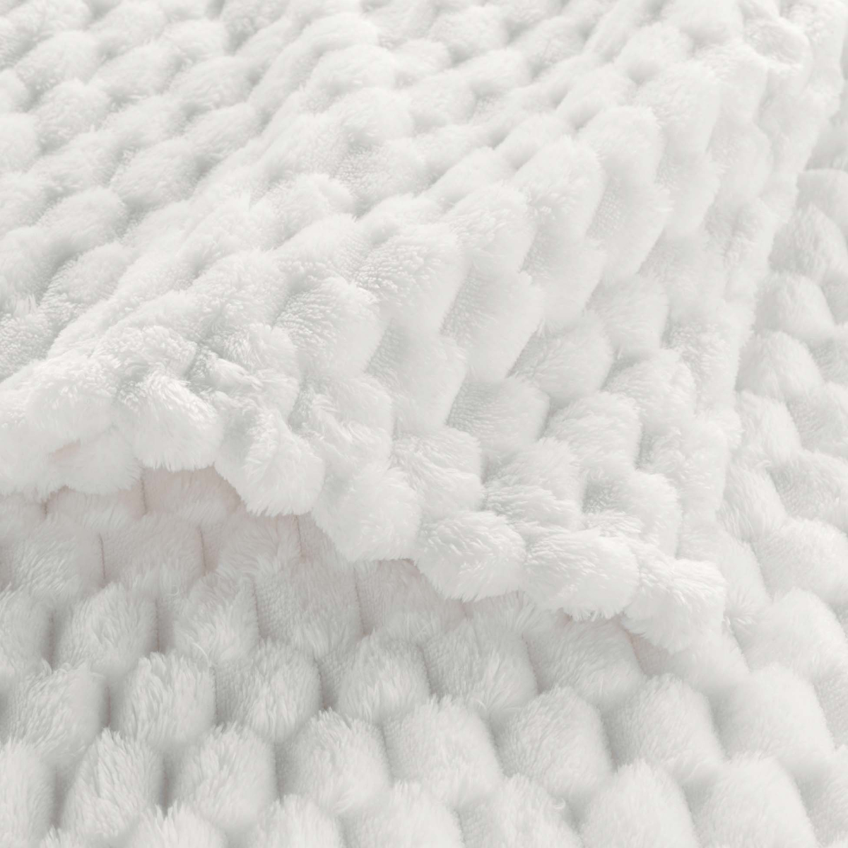 Κουβέρτα Καναπέ Fleece (125X150) L-C Mini Frosty Naturel 1612814 Λευκά Είδη Σαλονιού Κουβέρτες Spitishop