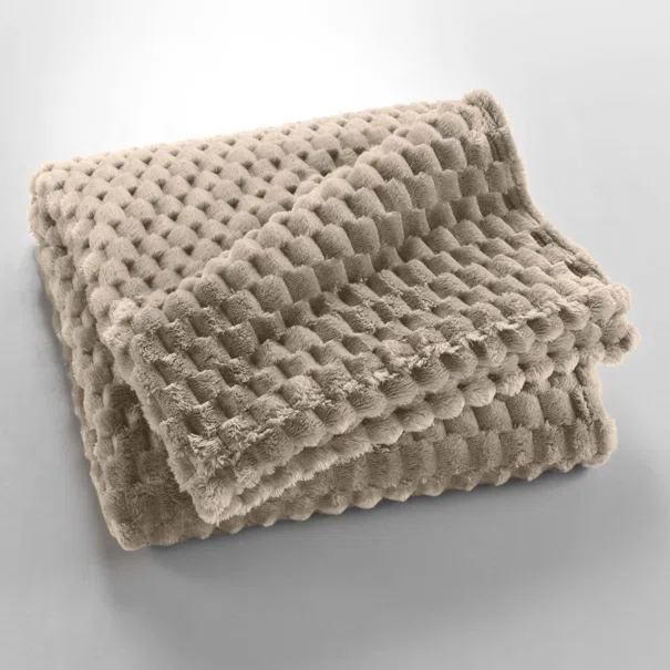 Κουβέρτα Καναπέ Fleece (125x150) L-C Mini Frosty Taupe 1612812