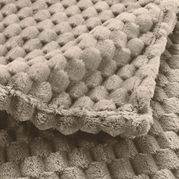 Κουβέρτα Καναπέ Fleece (125x150) L-C Mini Frosty Taupe 1612812