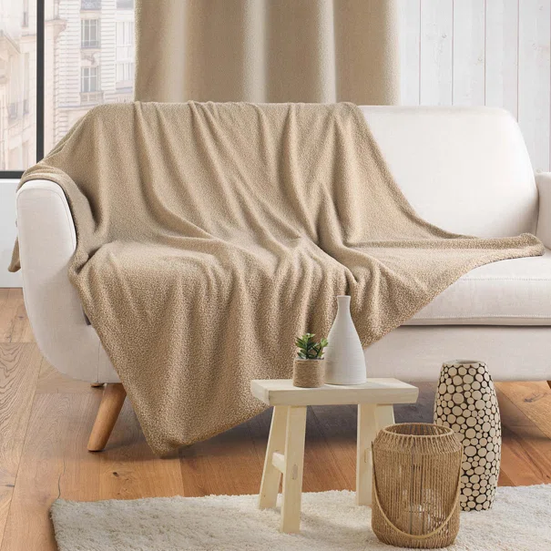 Κουβέρτα Καναπέ Μπουκλέ (125x150) L-C Wooly Beige 1612090