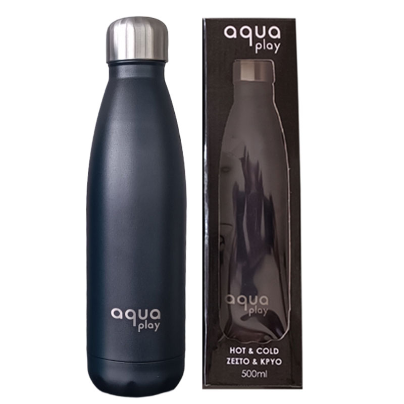 Μπουκάλι Θερμός 500ml Aqua Play Black 64-03