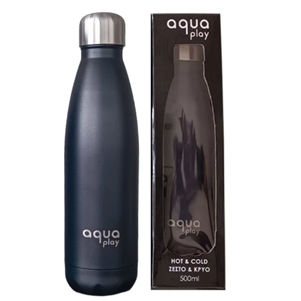 Μπουκάλι Θερμός 500ml Aqua Play Black 64-03