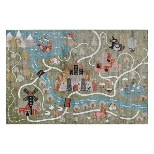 Παιδικό Χαλί (160x230) Polcarpet Carousel Dream Kastro Green