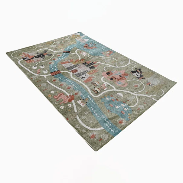 Παιδικό Χαλί (160x230) Polcarpet Carousel Dream Kastro Green