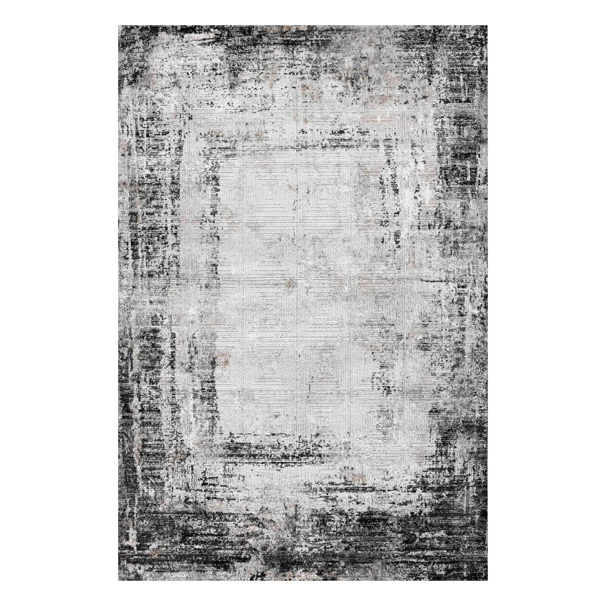 Χαλί (200X290) Polcarpet Venice Merry 343 Grey Black Χαλιά Σαλονιού Χειμερινά Spitishop