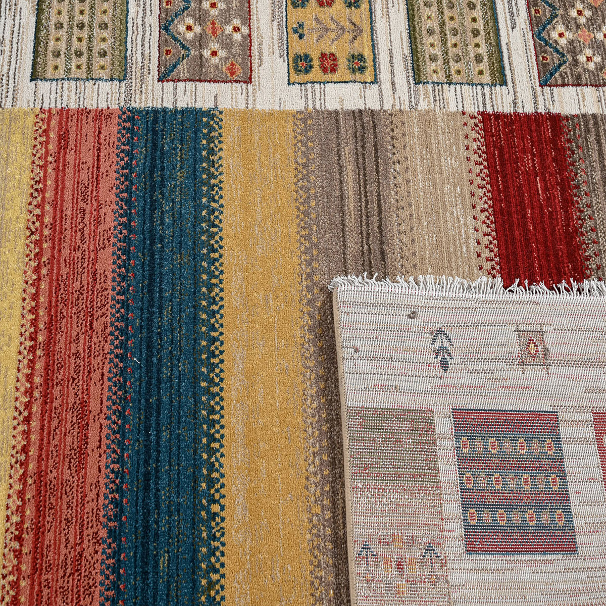 Χαλί (170X235) Polcarpet Kazak Oriental 800 Beige Bordo Χαλιά Σαλονιού Χειμερινά Boho Spitishop