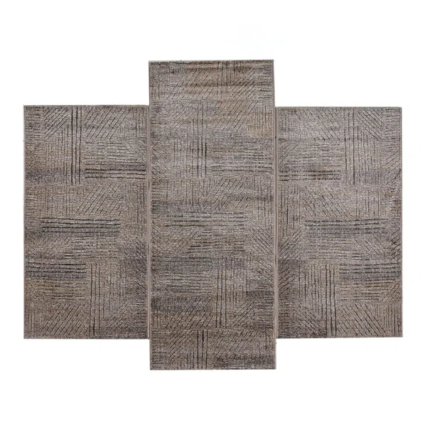 Χαλιά Κρεβατοκάμαρας (Σετ 3τμχ) Polcarpet Giza Cairo 44002 Brown