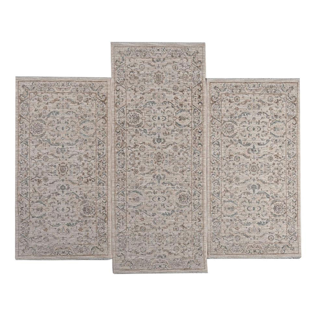 Χαλιά Κρεβατοκάμαρας (Σετ 3τμχ) Polcarpet Lyra 868 Beige/Mint