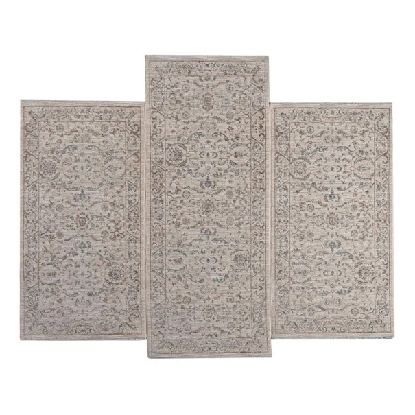 Χαλιά Κρεβατοκάμαρας (Σετ 3τμχ) Polcarpet Lyra 868 Beige/Mint