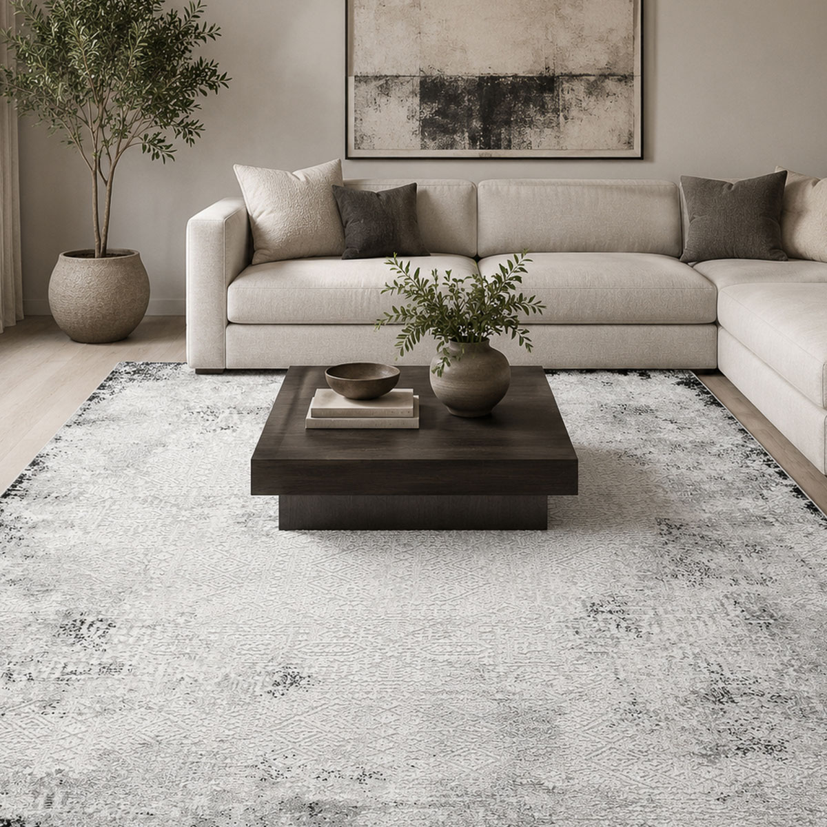 Χαλί (200x290) Polcarpet Monaco Moma DV 322 Grey/Black