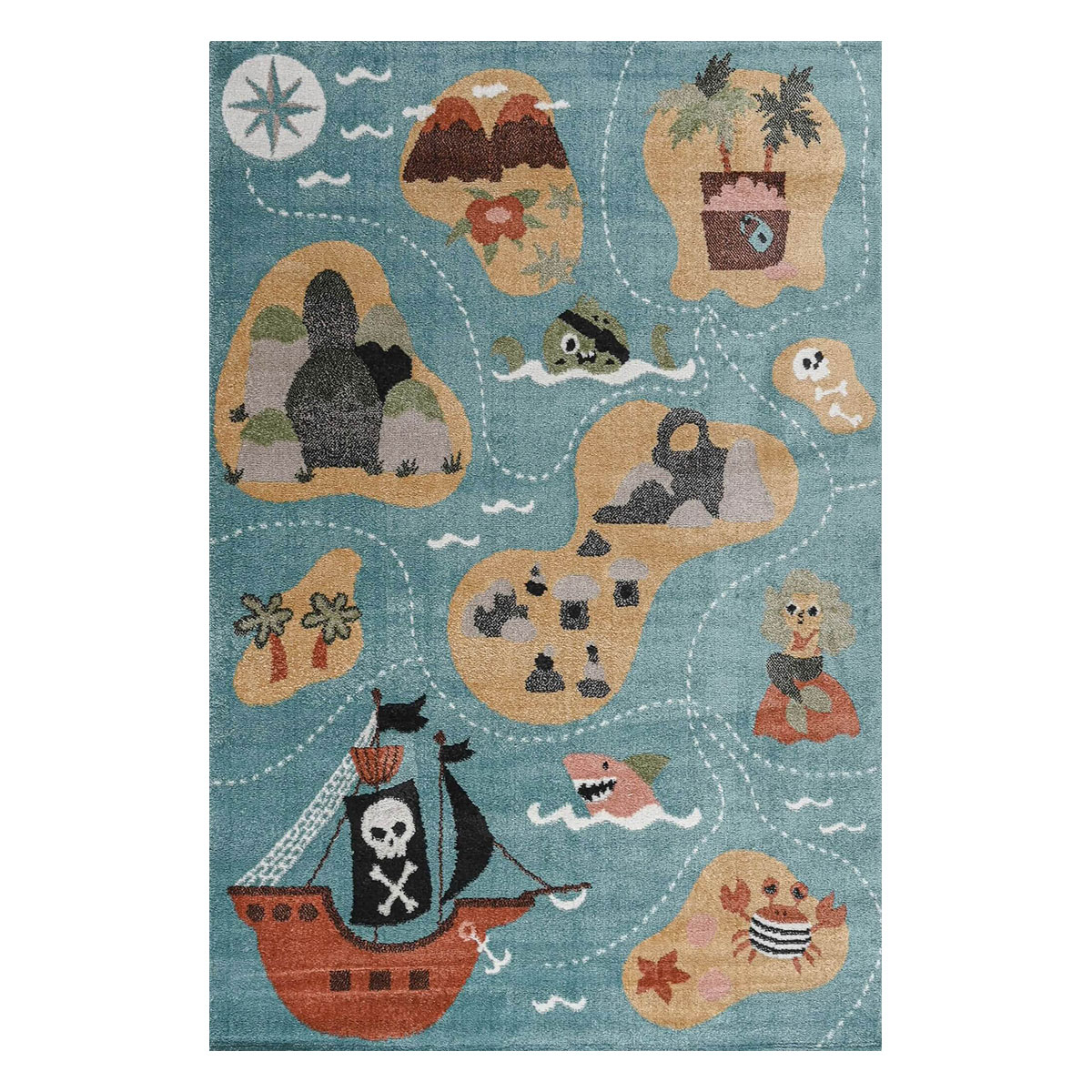 Παιδικό Χαλί (160x230) Polcarpet Carousel Dream Pirates Blue