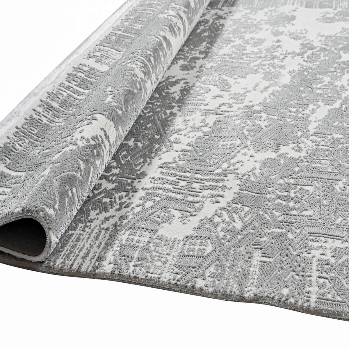 Χαλί (240X330) Polcarpet Platinum 7747 White Grey Χαλιά Σαλονιού Χειμερινά Spitishop