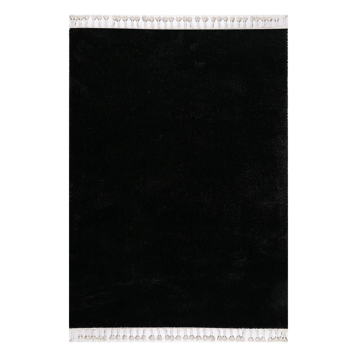 Χαλί (200X280) Polcarpet Silky Shaggy Black Χαλιά Σαλονιού Χειμερινά Spitishop
