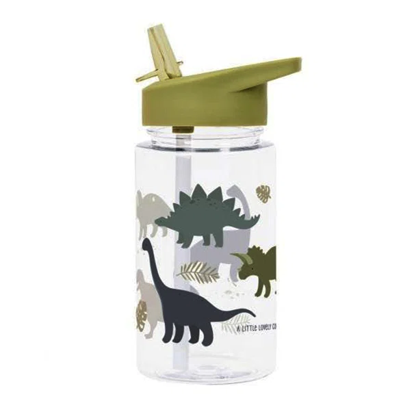 Παγούρι 450ml Με Καλαμάκι Α Little Lovely Company Dinosaurs DBDIGR33