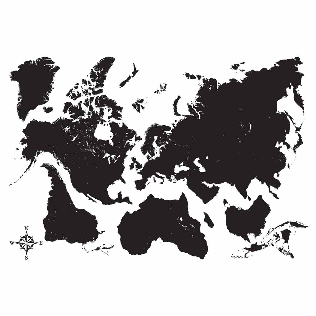 Αυτοκόλλητο Τοίχου Ango Black Map 44214 Παιδικά Αυτοκόλλητα Spitishop