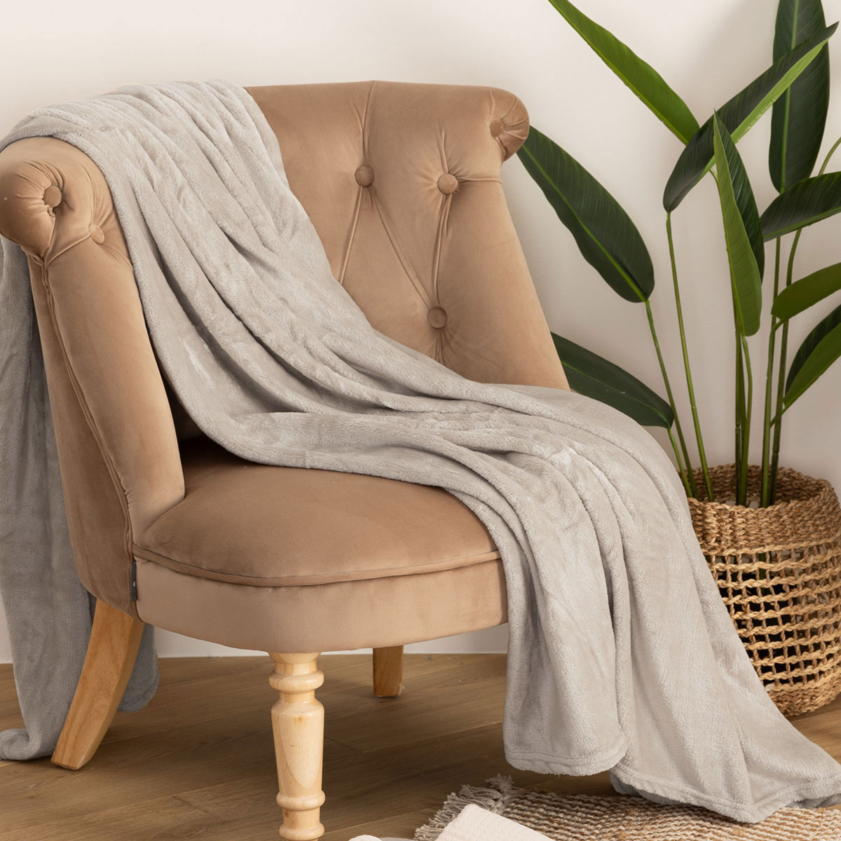 Κουβέρτα Fleece Ημίδιπλη (180x230) A-S Flannel Linen 156048D