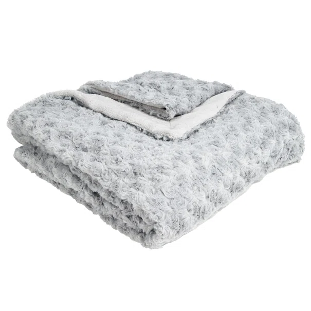 Γούνινη Κουβέρτα Καναπέ (120x160) A-S Boucle L.Grey 131501B