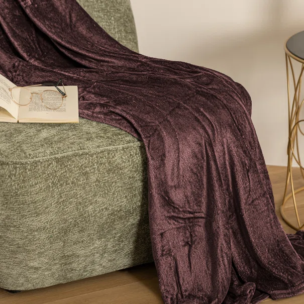 Κουβέρτα Καναπέ Fleece (130x180) A-S Ollis Mauve 156047M