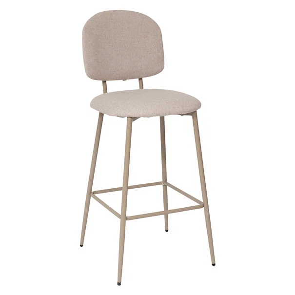 Σκαμπό Μπαρ Με Πλάτη (43x52.5x108.5) A-S Kamili Beige 207321A