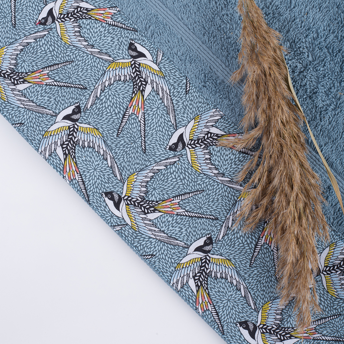 Πετσέτες Μπάνιου (Σετ 3Τμχ) White Fabric Swallow Aqua 600Gsm Λευκά Είδη Σετ Spitishop