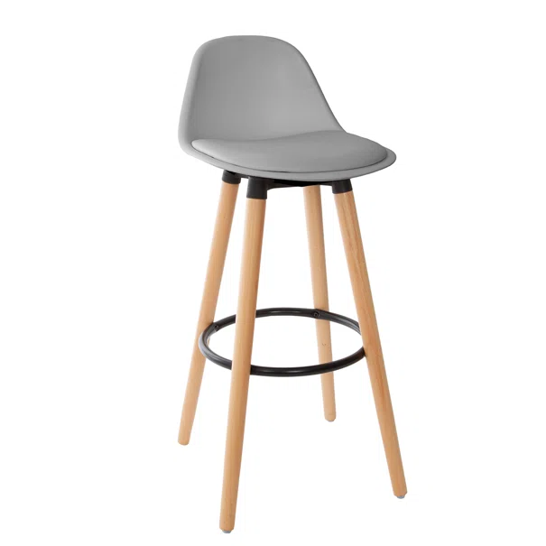 Σκαμπό Μπαρ Με Πλάτη (39.5x43x91.5) A-S Maxon Grey 157165A
