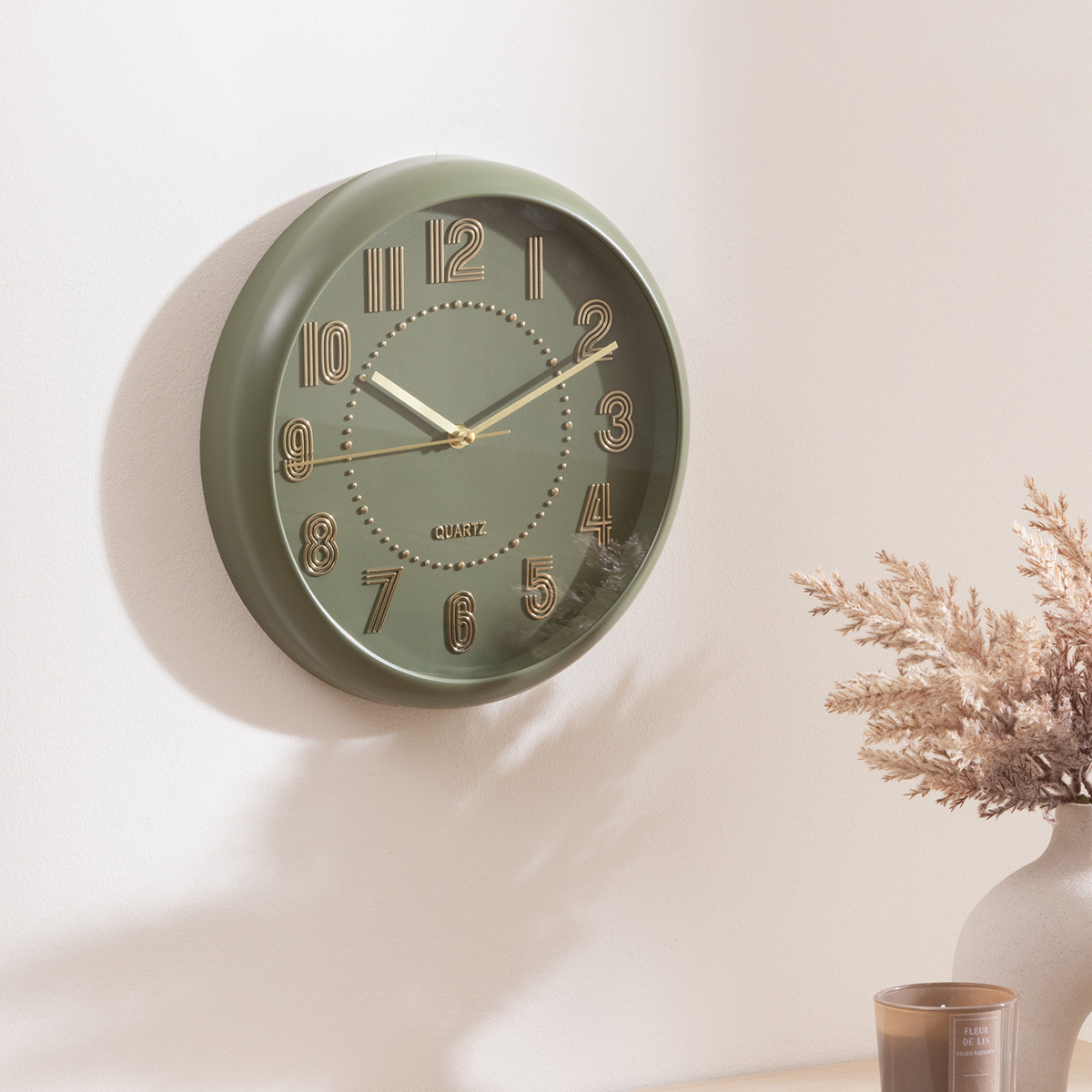 Ρολόι Τοίχου (Φ30) A-S Alizee Olive 212933B